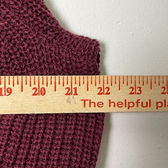 Torrid Sweater‎ Tunic Women's 0 Red V-Neck Lace-Up Back Ribbed Grandma Barn - Picture 4 of 13